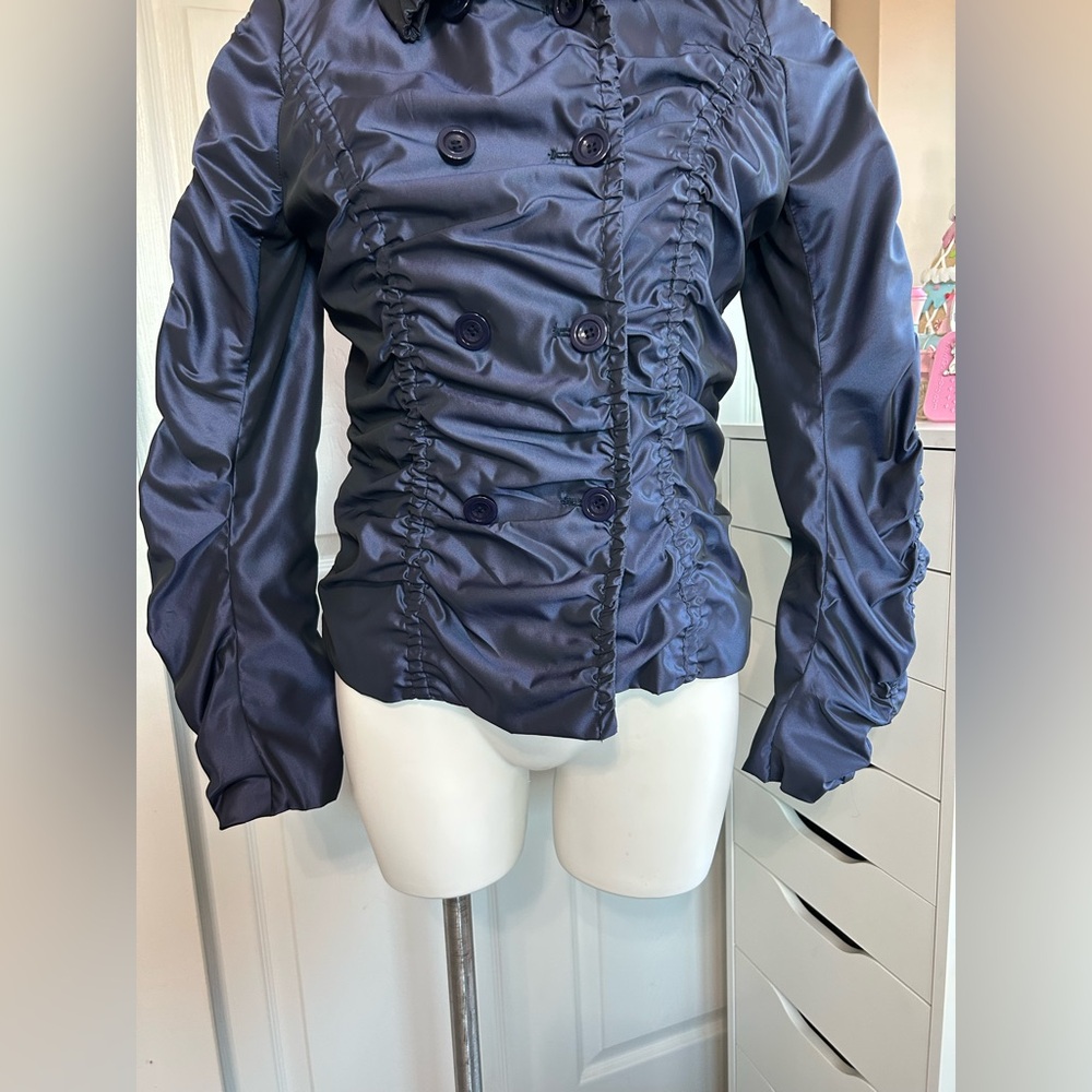 Katherine Barclay Rouched Blue Jacket - Picture 4 of 11